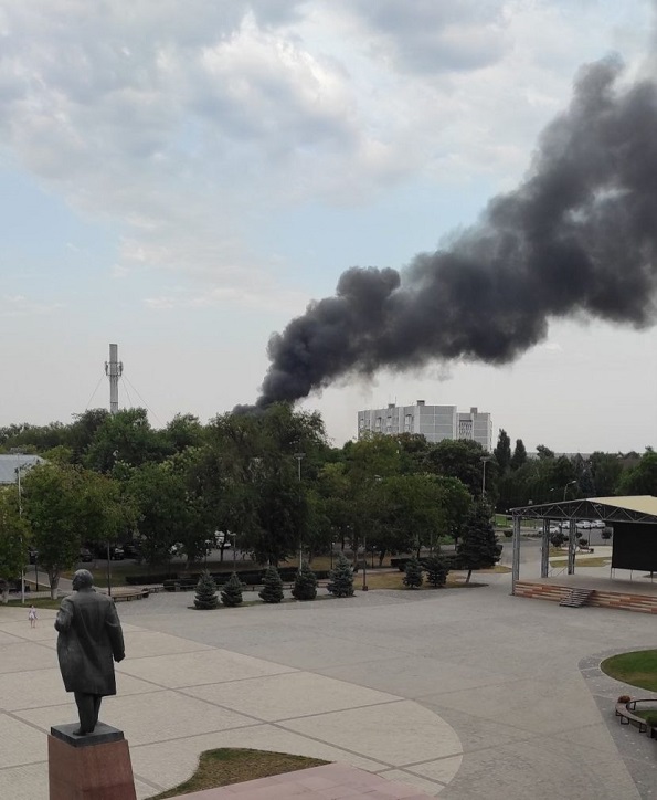Пожар на вещевом складе воинской части в Георгиевске