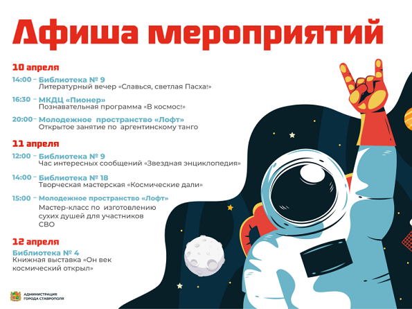 Мероприятия в Ставрополе на День космонавтики 