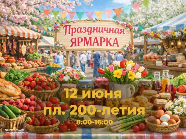 Праздничная летняя ярмарка в Ставрополе 12 июня