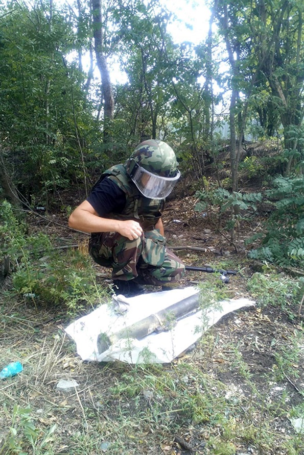 На Ставрополье сотрудники ОМОН Росгвардии обезвредили найденный гранатомет