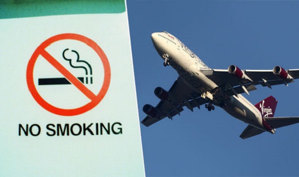 В самолете запрещено курить