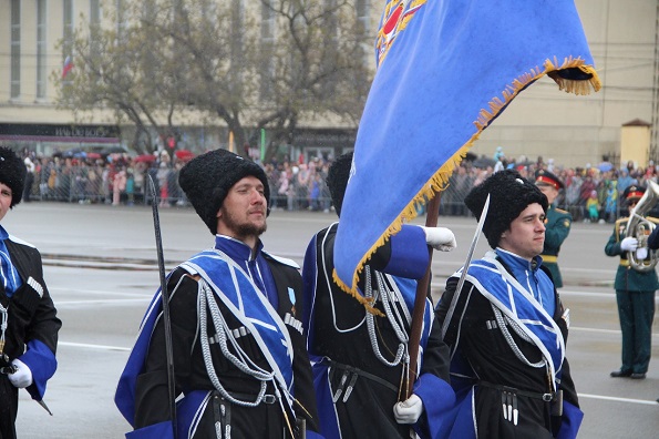 Казаки на Параде Победы в Ставрополе
