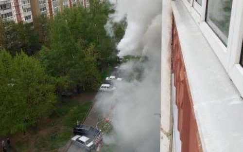 Пожар на улице Пирогова 40/2 в Ставрополе