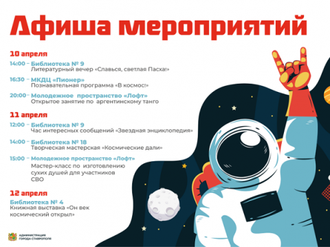 Мероприятия в Ставрополе на День космонавтики 